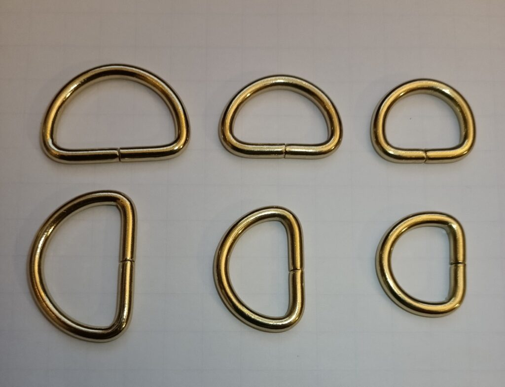 D-ring rustfritt messing