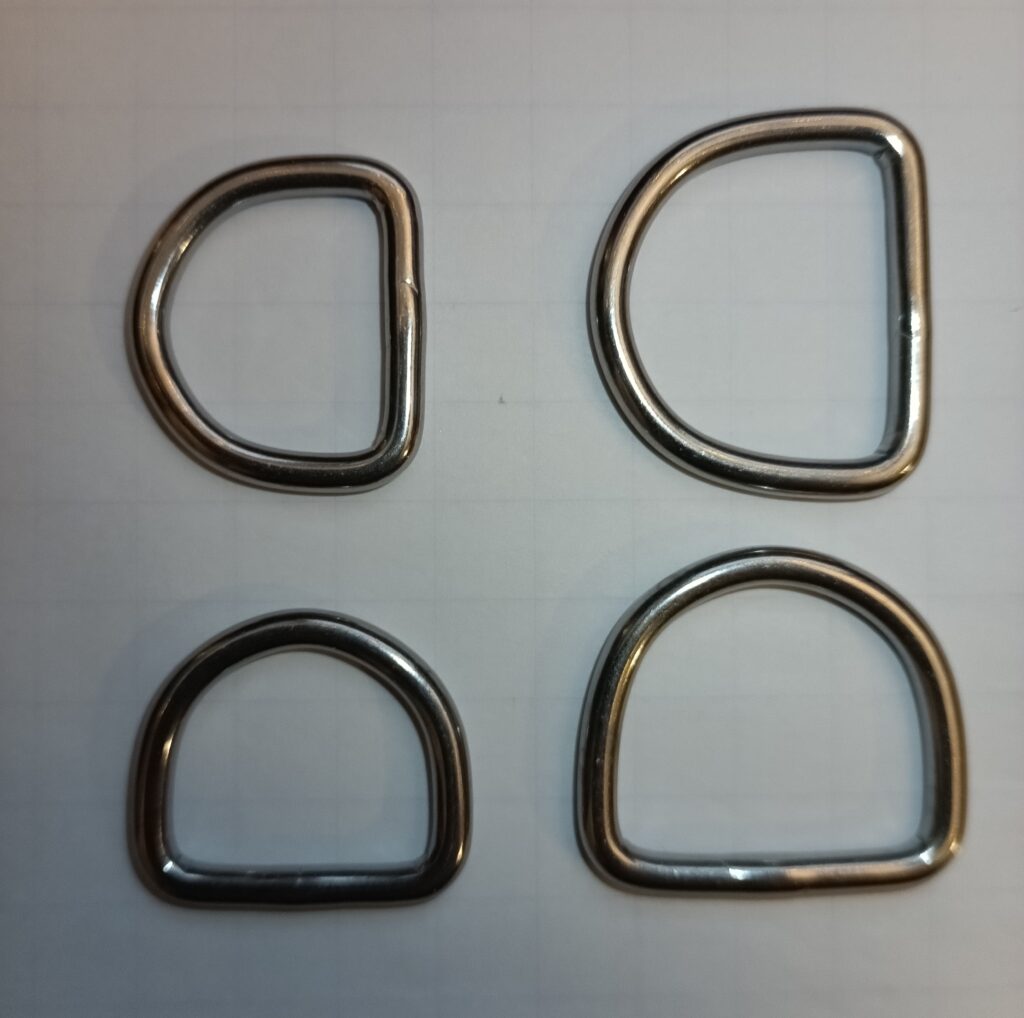 D-ring rustfritt stål