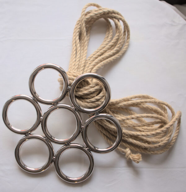 Shibari bondage ring suspension bdsm