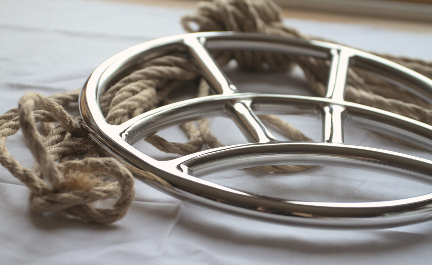 Suspension ring shibari bondage